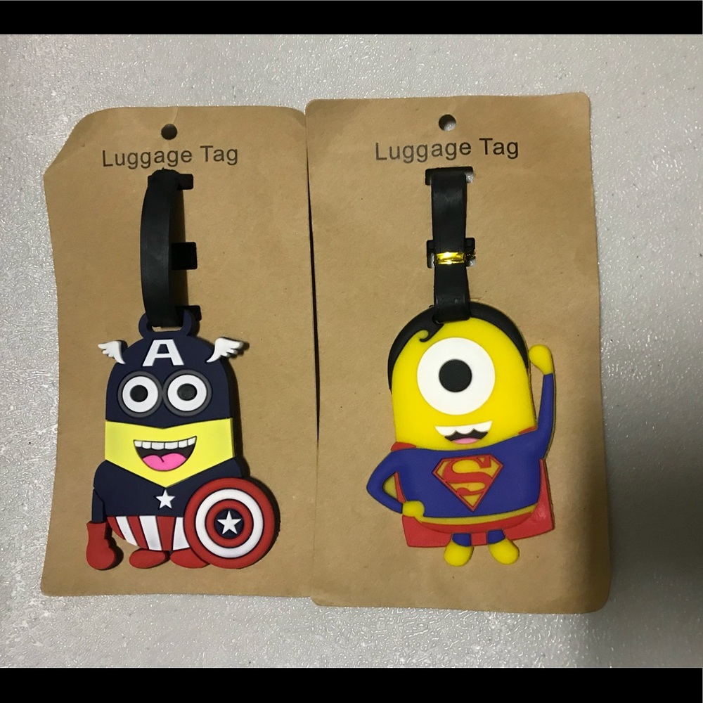 Minions luggage travel tags